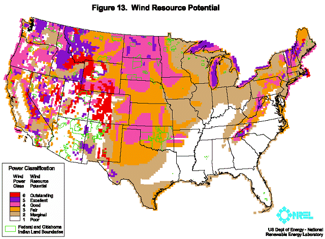 Wind Resource Potential in the United States